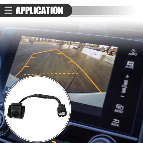 Image of Motoforti Rear View Backup Camera, for Honda Civic 2016-2017, Plastic Metal, No.39530TBAA01, Black