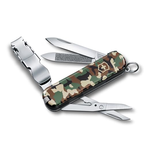 VICTORINOX(ビクトリノックス) ネイルクリップ 580 カモフラージュ 爪切り つめきり 防災グッズ カーブ刃 はさみ つめそうじ付き つめやすり搭載 8機能 防災グッズ 救急 ステンレス鋼 さびにくい コンパクト 【国内正規品】 0.6463.94
