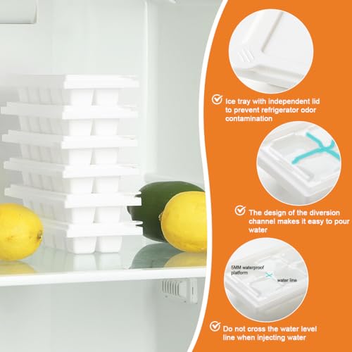 Image of Supvox Ice Cube Tray Twisting Ice Cup, Food Grade Silicone Ice Box with 3 No-Lid 10-Grid Ice Cube Plates, Easy Twist-Release Ice Rock Mold, Universal for Cups & Mugs