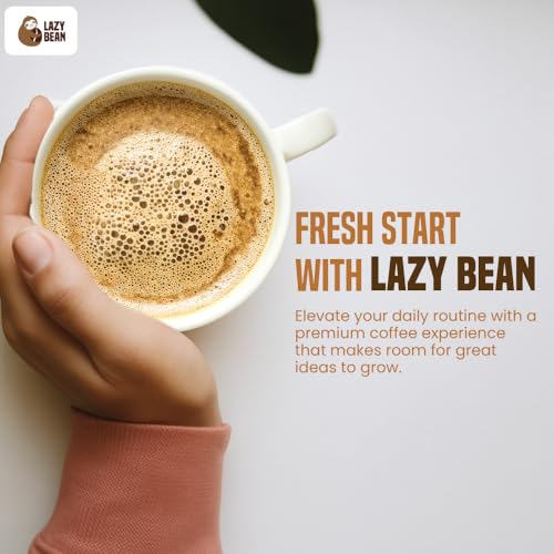 Image of Lazy Bean Vanilla Flavoured - Premium Instant Coffee Powder 50 g | Strong Black Coffee, Rich Aroma, Quick-Dissolving Granules | Ready in Seconds for Hot or Iced Brews at Home, Office, Travel
