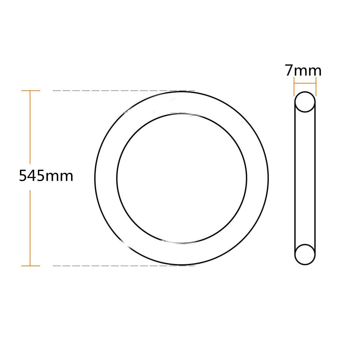 Anello di tenuta in silicone, guarnizione O-Ring, Kit di attrezzi for compressore del climatizzatore for auto, set di assortimenti di guarnizioni for rondelle in gomma 437mmx7mm, 425mmx7mm (dimensioni