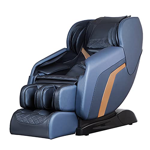 LABYSJ Cuerpo Completo Relaje Silla De Masaje, L Play Cero Gravity Shiatsu Massage, 3D Masajeador De Cuerpo Inteligente Eléctrico con Cuello Reclinador De Masajeador,Azul Cover