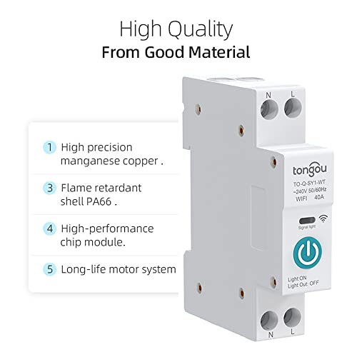 Domary Tuya Wifi Disjuntor Inteligente Controle Remotos Sem Fio Din Rail Switch Mobilephone APP Remo