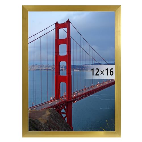 Image of BESCRCL 12x16 Frame Wall Hanging Picture Frames, Gold, 1 Pack