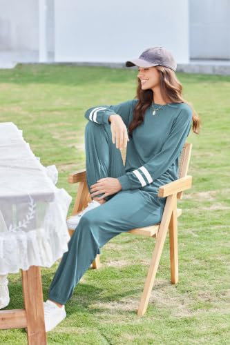 Image of Ekouaer Sweatsuits Womens Loungewear Set Tracksuit Long Sleeve Pajamas Set