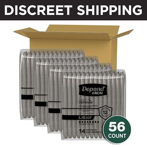 Image of Depend Night Defense Adult Diapers for Men, Large, 56 Count