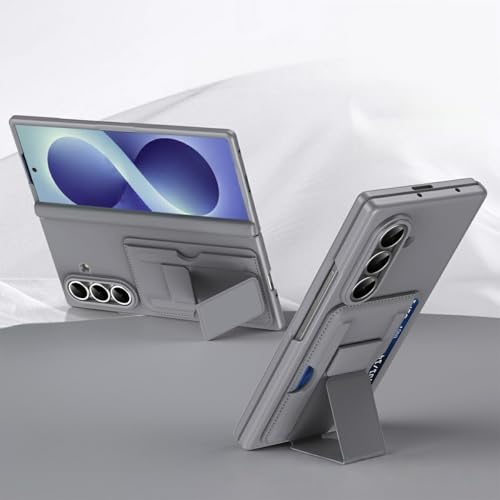 ���d�� �X�}�z�P�[�X Galaxy Z Fold8 5G �p�̃P�[�X �J�o�[ �X�}�[�g�t�H�� CASE �Ռ��ɋ��� PC&PU�f�� �y�� ���^ �J�[�h���[ �X�}�z�ی�P�[�X �w�ʃJ�o�[[as-nx2773][�O���[]