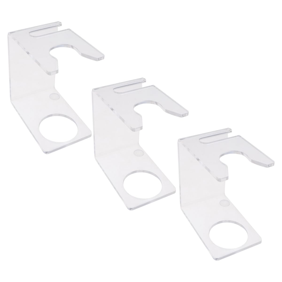 minkissy 3pcs Brush Holder Razor Stand Shaving Brush Stand Slots Home Barbershop Organizers Sturdy Alloy Material Clean Dry