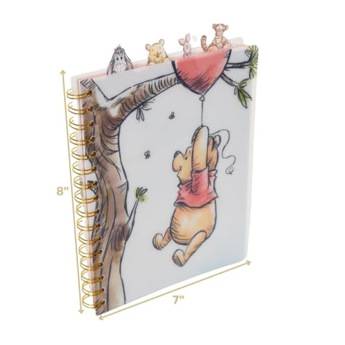 Winnie l'ourson carnet de notes blanc à onglets cahier Disney ligné 20x17cm