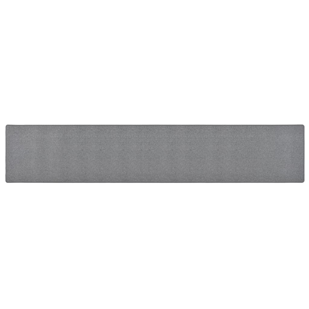 Alfombra de pasillo lavable y antideslizante contra suelos fríos gris