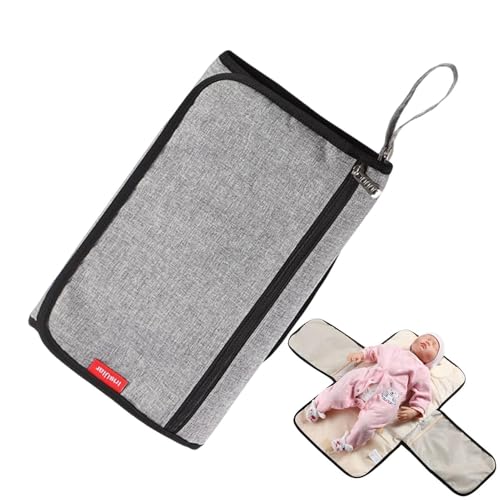 yanzisura Almohadilla portátil de pañales, alfombra de cambio de pañales portátiles, Bolsa organizador plegable para pañales, Cambio de peso ligero para parques, centros comerciales, restaurantes,