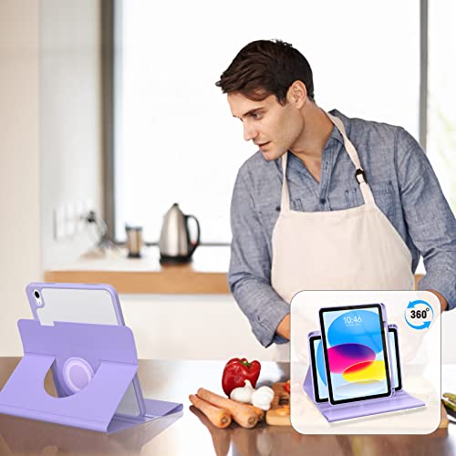 Image of Keyboard Case for iPad 10th Generation 2022 & A16 11th Generation 2025, 10.9 /11 Inch Detachable Wireless Keyboard Cover with Pencil Holder, 360 Rotatable, Folio Protective Case for iPad 11th /10th Gen