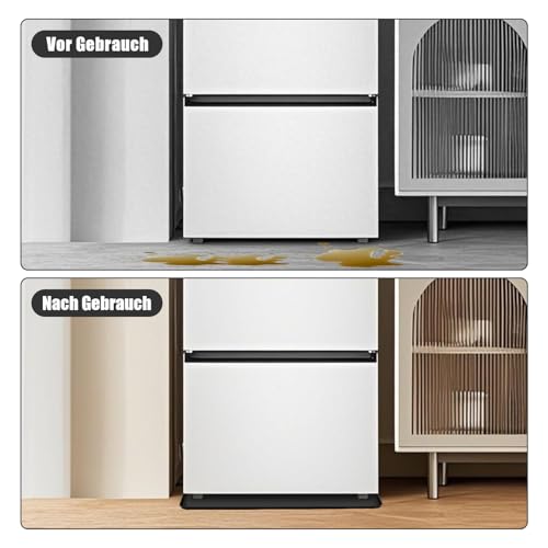 Niuny Kühlschrankmatten Waschmaschinen Unterlage Antivibrationsmatte Silikon 60x60cm Antirutschmatte Gummimatte Waschmaschine Auffangwanne Waschmaschine Mit Erhöhtem Rand Arbeitsplatte Waschmaschine