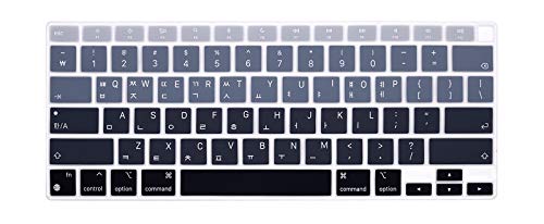 Protection clavier MacBook Air 13 M1 silicone fin gris ombré A2337