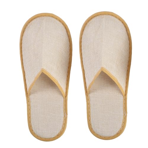 NOLITOY 10Pairs Disposable Non Slip Guest Slippers Breathable Hotel Slippers for Home Travel Spa and Vacation Use Fits All
