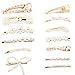 Produktbild mreechan Perle Haarnadeln,Künstliche Perlen Haarspange,13Pcs Haarnadeln Perlen Haarspangen Zubehör für Hochzeit Valentinstag Geschenke Haarspangen Dekorative Braut