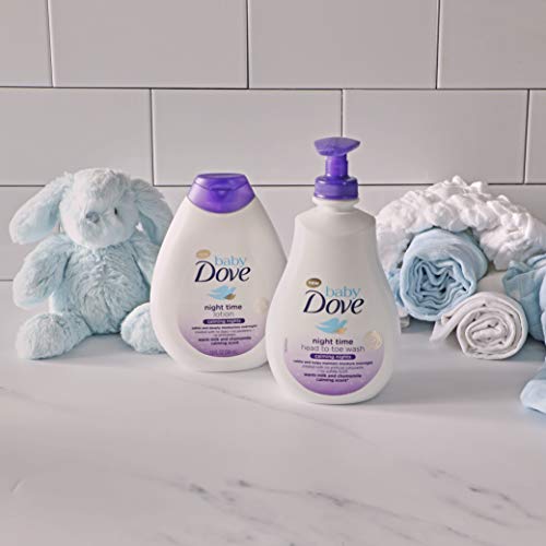 Baby Dove Calming Moisture Sensitive Skin Night Time Wash, 3 Pack Hypoallergenic And Tear-Free Bath Wash, Scented, Suitable For Newborns, 400 Ml (3X 13.52 Oz) #TOP6