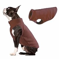 JACKO & CO Fleece-Weste mit Ring für die Leine – weich, leicht, atmungsaktiv für Welpen, kleine, mittelgroße Hunde, Kätzchen, Katzen, Chihuahua, warm für Herbst/Winter (Braun, Größe M, 2,7-4,5kg)