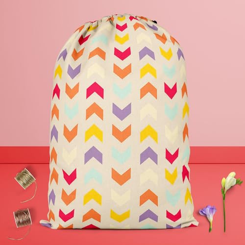 Image of ArtzFolio Zigzag Stripes | Reusable Sack Bag | Bag for Gym, Storage, Vegetable & Travel