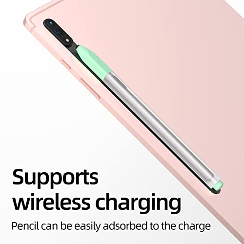Image of Compatible with Samsung Galaxy Tab S7 /S7+ /S7 FE /S8 /S8+ /S8 Ultra /S9 /S9+ /S9 Ultra Pencil Case S Pen Case, Silicone Translucent Non-Slip Cover. (Mint)