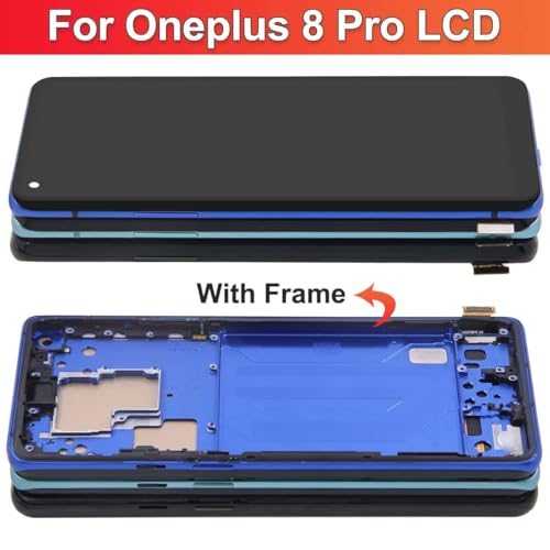 Écran LCD pour OnePlus 8 Pro Noir avec Châssis Assemblé YOOOKOOO - 4