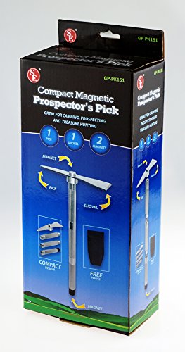 Se Collapsible Magnetic Prospector's Pick For Gold Mining, Stainless Steel Head, 18.75 Inch #TOP6