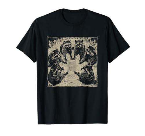 Trash Cult Waschbären Gothic Witchcraft Wicca Tarot T-Shirt