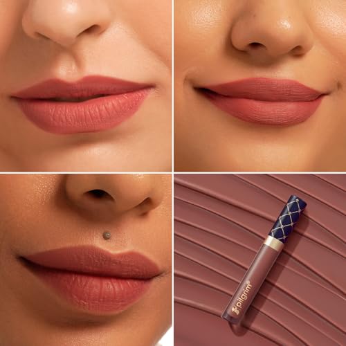 Image of Pilgrim Oh So Creme! Premium Matte Liquid Lipstick | Most Lightweight & Transfer-proof Lipstick | Highly Pigmented & Long-Lasting | 3.5ml (Truffle Mystere-03)