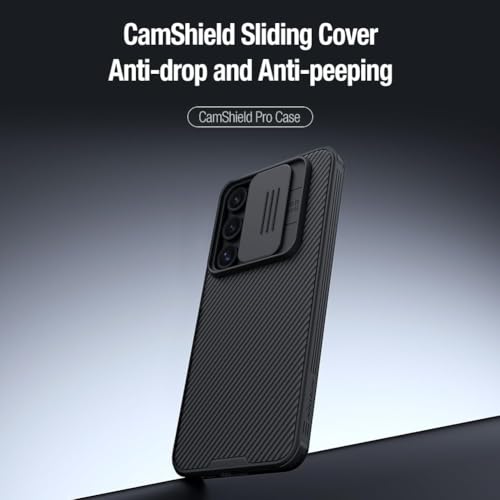Image of Nilkin Classic Series Compatible for Samsung S24 FE Case with Camera Cover, [Camera Lens Protector] [Scratch-Resistant] [360 Full Protection] Shockproof Slim Phone Case (Black, S24-FE)
