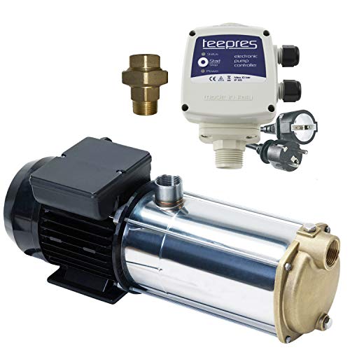 AMUR SELF-PRIMING CENTRIFUGAL PUMP - CIRCULATION PUMP - WATER BOOSTER PUMP - INNO-TEC 1500 PUMP - QUIET ENERGY SAVING stainless steel - with flow monitor