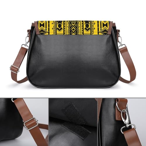 Aztec Geometric Tribal Design Crossbody Shoulder Messenger Women Bag Pu Leather Office Work Business for Handbag Crossbody Bag3