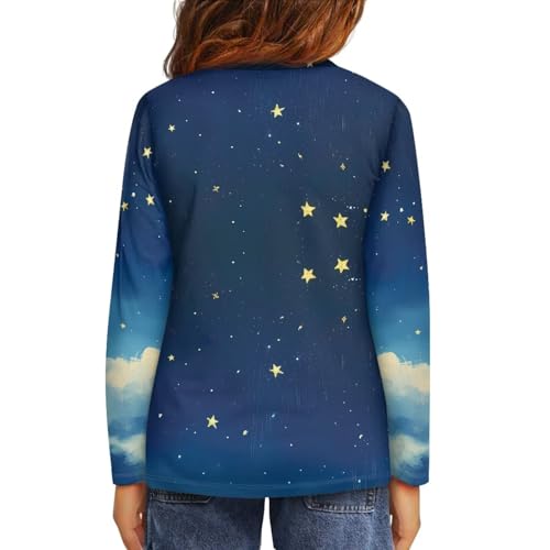 Image of Girls Long Sleeve Shirts Casual Crewneck Soft T-shirts for Girls 3-16 Years Old