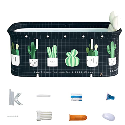 Tragbare faltbare Badewanne für Erwachsene, 120 cm, nicht aufblasbar, unabhängiges Familienbadezimmer, Spa, Dampfbadewanne, dicker Kunststoff, ideal für Warmwasserbad und Eisbad Cover