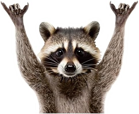 Amazon.com - Rocking Raccoon Decal Stickers - Two Pack - for Cars ...