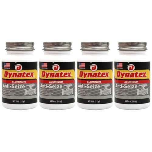 Image of Dynatex Aluminum Anti-Seize 4 oz Can - General Purpose, Prevents Galling Seizing Corrosion, High Heat & Pressure Resistant, Aluminum & Graphite (4-Pack)