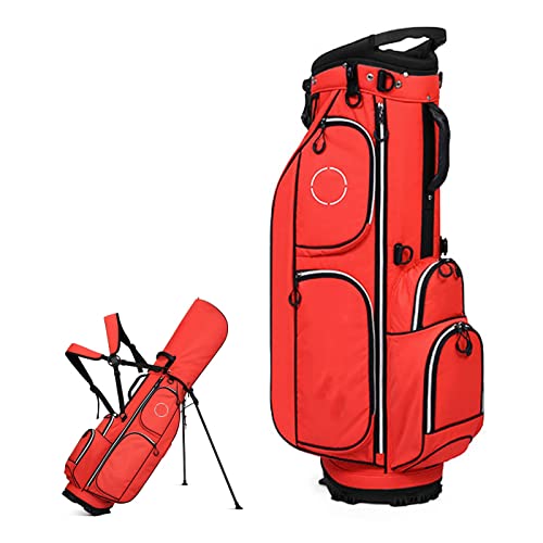 Easy to Carry & Durable Pitch Golf Bags, Space Saving Mens Golf Bag, Golf Stand Bag with 5 Way Divider Portable, Detachable Shoulder Strap, Easy to Carry, Non-Slip Feet