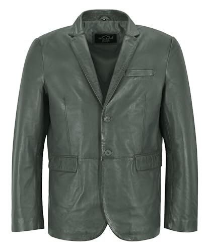 Blazer de sport pour homme coupe classique veste cuir agneau italien doux 3450