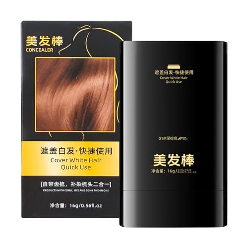 Combinita de tinte de cabello Varita para peluquería, varita para colorear de cabello, de tinte instantáneo, fórmula resistente al sudor, aplicación sin mesas, 20 g, ideal para viajes y solucione