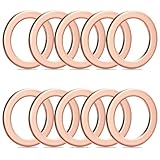 Oruola 10pcs 14mm Crush Washer, Oil Plug Crush Washer, Copper Oil Drain Plug, Car Accessories 14mm Copper Oil Drain Plug Gasket, Replace OEM 007603-014106