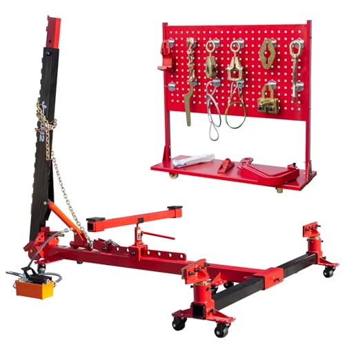 MutsMover 5 Ton (49KN) Auto Body Frame Straightener, Hydraulic Car Frame Puller Machine with Adjustable Pull Tower & Tool Cart, 3000kg / 6600lbs Capacity for Collision Repair