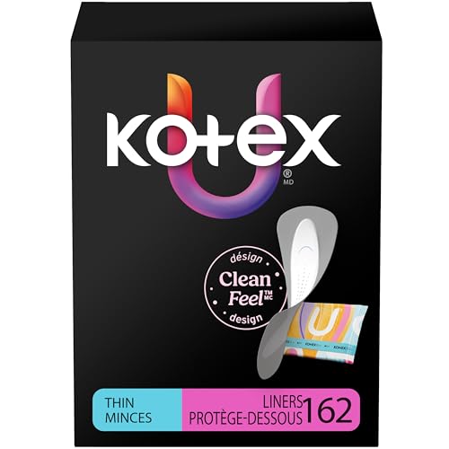 Kotex Daily Wrapped Liners Light Absorbency Thin 162 Count (Packaging May Vary)