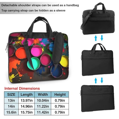 Bolso de hombro para laptop KHiry 15.6 pulgadas negro miniatura 2