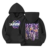 Generisch Kpop Hoodie für Mädchen K-Kpop D-Demon H-Hunters Hoodies Mädchen Vintage Y2k Pullover H-Huntrix H-Huntr/X Hip Hop Streetwear
