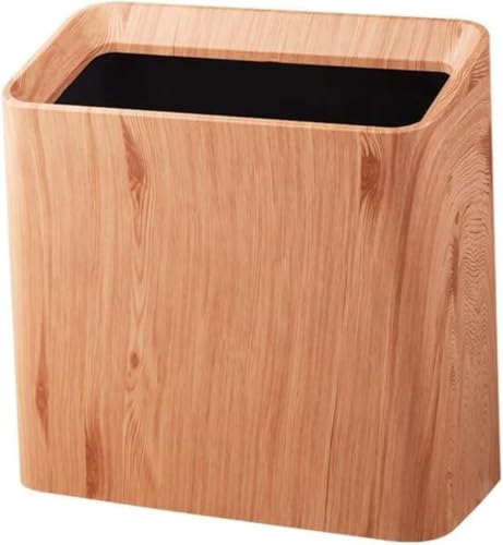 Conutoo ゴミ箱 おしゃれ 12L ダストボックス 北欧 模造木製 スリム ゴミ箱 袋が見えない 角型 キッチン リビング 洗面所 オフィス (ナチュラル)
