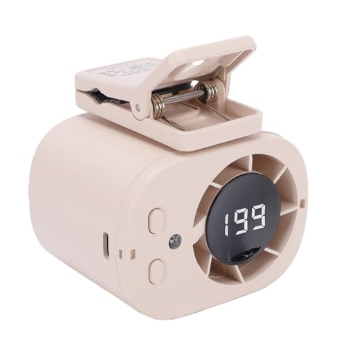 Ventilador de cuello de mano portátil recargable 3000 mAh beige 5