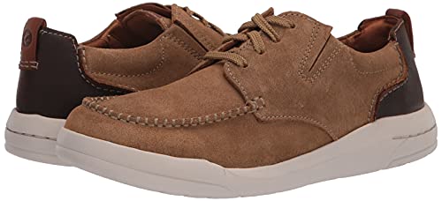Clarks Sapato masculino Driftway Low Boat, Camurça de areia escura, 8