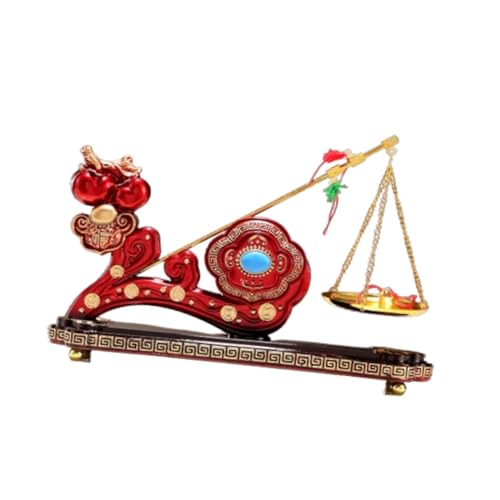 Figurine porte-bonheur chinoise rouge ZXQUEGF, idée cadeau Feng Shui pour salon et maison