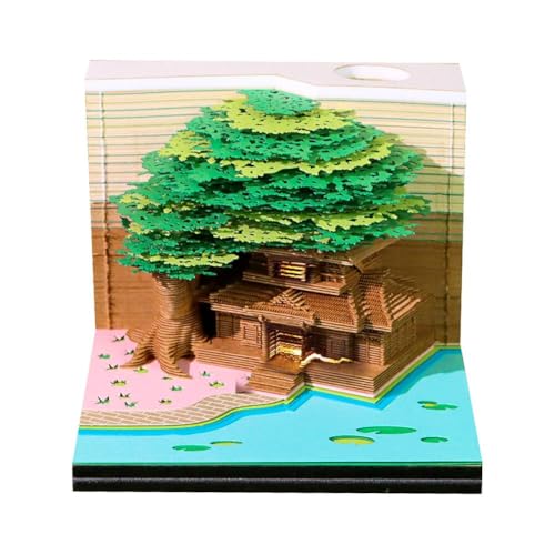 Calendrier 2026 contre l'ennui de bureau bloc-notes 3D Tree