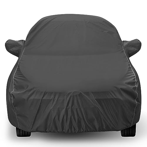 Image of Auto Hub Car Cover Compatible with Kia Seltos (Model-2026-Till Date) with Mirror Pocket, Water Resistant, Triple Stitched, Seltos Cover- Grey
