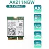 Intel AX211 WiFi 6E Card, Tri-Band, Up to 2.4 Gbps, M.2 CNVio2, Bluetooth 5.3, Windows 10/11 Linux Compatible
